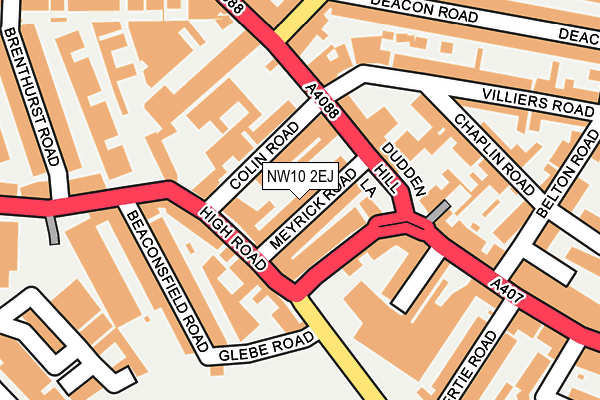 NW10 2EJ map - OS OpenMap – Local (Ordnance Survey)