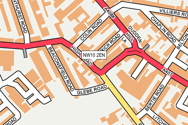 Map of WILLESDEN LANE LTD at local scale