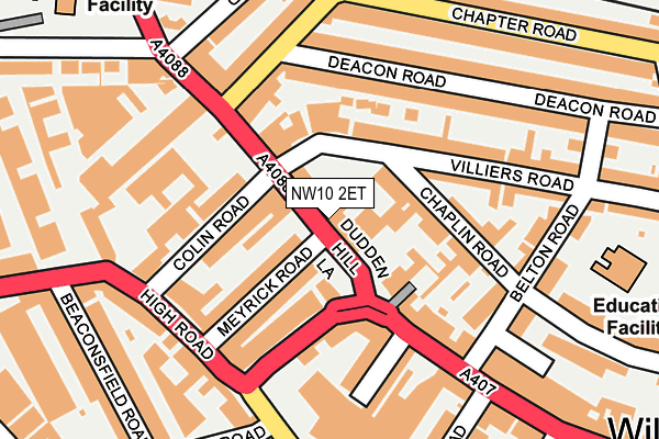 NW10 2ET map - OS OpenMap – Local (Ordnance Survey)