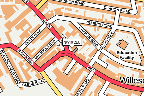 NW10 2EU map - OS OpenMap – Local (Ordnance Survey)