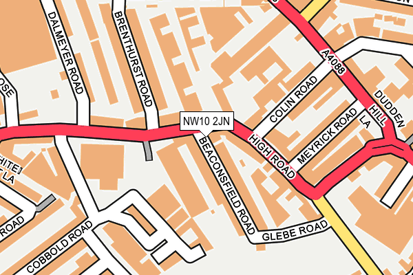 NW10 2JN map - OS OpenMap – Local (Ordnance Survey)