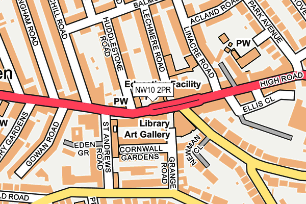 NW10 2PR map - OS OpenMap – Local (Ordnance Survey)