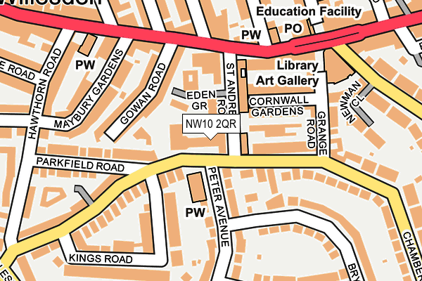 NW10 2QR map - OS OpenMap – Local (Ordnance Survey)