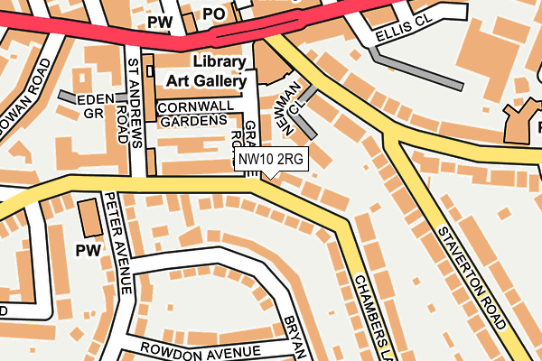 NW10 2RG map - OS OpenMap – Local (Ordnance Survey)