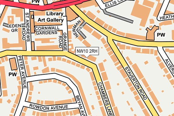 NW10 2RH map - OS OpenMap – Local (Ordnance Survey)