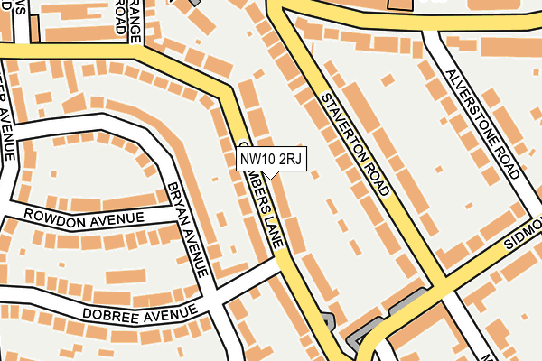 NW10 2RJ map - OS OpenMap – Local (Ordnance Survey)