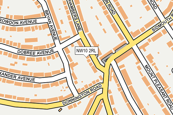 NW10 2RL map - OS OpenMap – Local (Ordnance Survey)