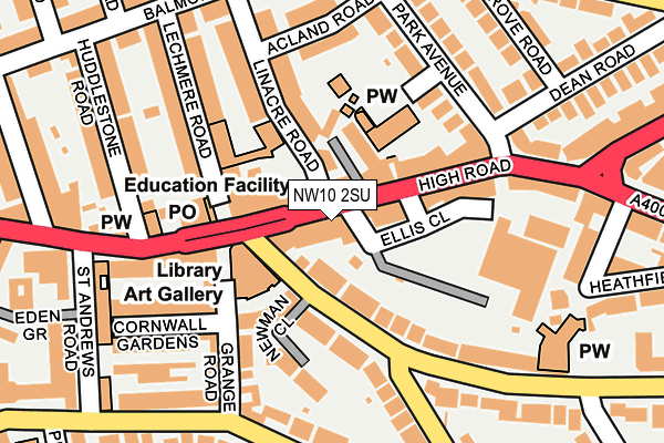 NW10 2SU map - OS OpenMap – Local (Ordnance Survey)