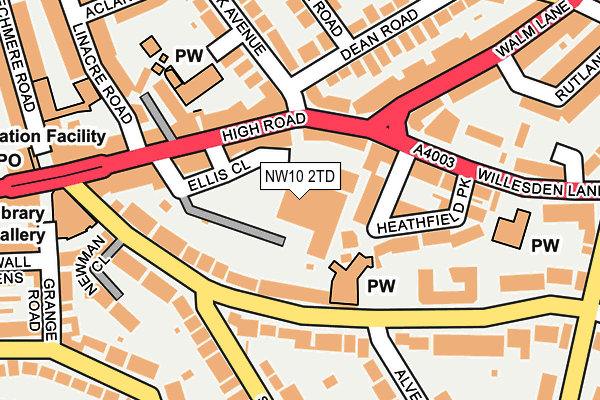 NW10 2TD map - OS OpenMap – Local (Ordnance Survey)