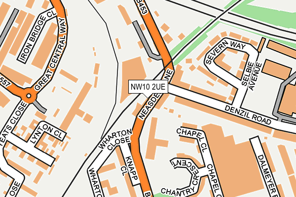 NW10 2UE map - OS OpenMap – Local (Ordnance Survey)