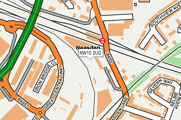NW10 2UG map - OS OpenMap – Local (Ordnance Survey)