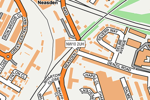 NW10 2UH map - OS OpenMap – Local (Ordnance Survey)