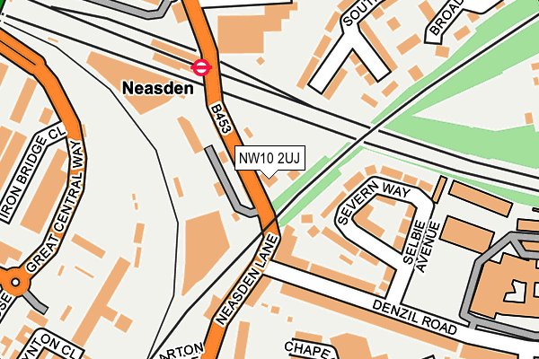 NW10 2UJ map - OS OpenMap – Local (Ordnance Survey)