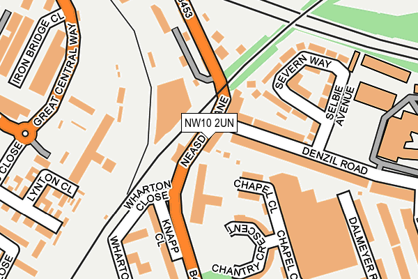 NW10 2UN map - OS OpenMap – Local (Ordnance Survey)