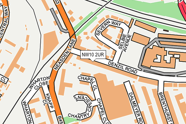 NW10 2UR map - OS OpenMap – Local (Ordnance Survey)