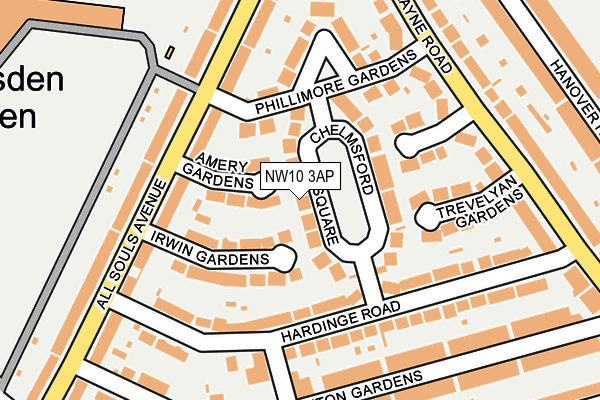 NW10 3AP map - OS OpenMap – Local (Ordnance Survey)