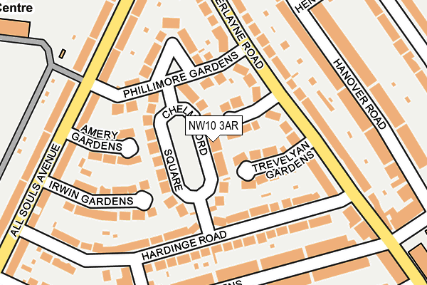 NW10 3AR map - OS OpenMap – Local (Ordnance Survey)