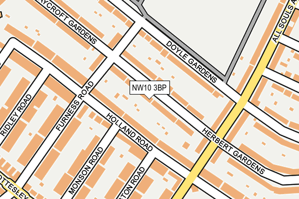 NW10 3BP map - OS OpenMap – Local (Ordnance Survey)