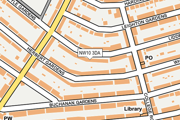 NW10 3DA map - OS OpenMap – Local (Ordnance Survey)