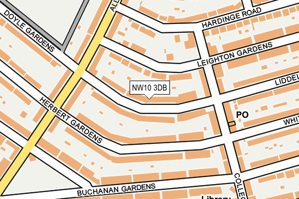 NW10 3DB map - OS OpenMap – Local (Ordnance Survey)