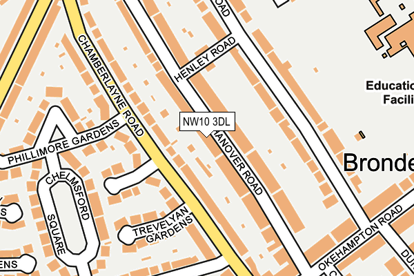 NW10 3DL map - OS OpenMap – Local (Ordnance Survey)