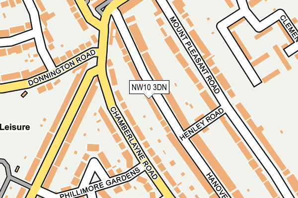 NW10 3DN map - OS OpenMap – Local (Ordnance Survey)