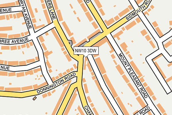 NW10 3DW map - OS OpenMap – Local (Ordnance Survey)