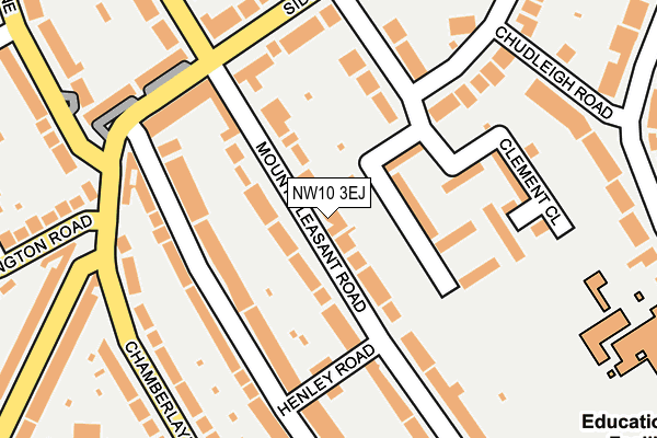 NW10 3EJ map - OS OpenMap – Local (Ordnance Survey)