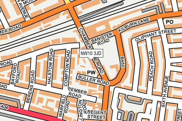 NW10 3JD map - OS OpenMap – Local (Ordnance Survey)