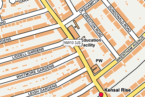 NW10 3JS map - OS OpenMap – Local (Ordnance Survey)