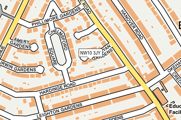 NW10 3JY map - OS OpenMap – Local (Ordnance Survey)