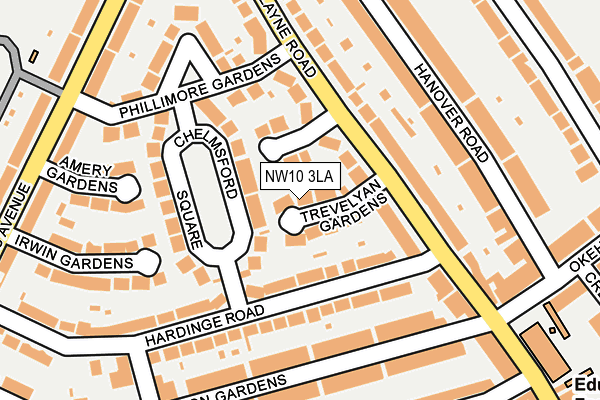 NW10 3LA map - OS OpenMap – Local (Ordnance Survey)