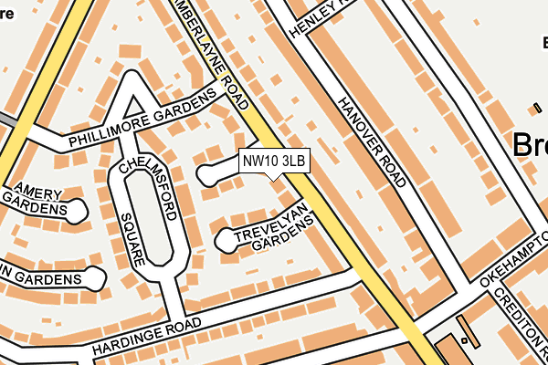 NW10 3LB map - OS OpenMap – Local (Ordnance Survey)