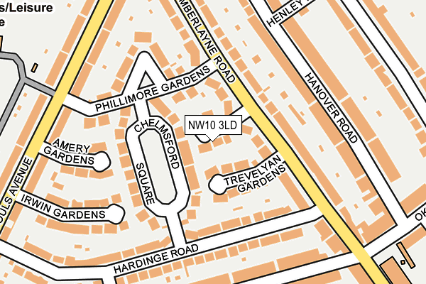 NW10 3LD map - OS OpenMap – Local (Ordnance Survey)