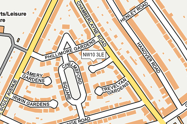 NW10 3LE map - OS OpenMap – Local (Ordnance Survey)