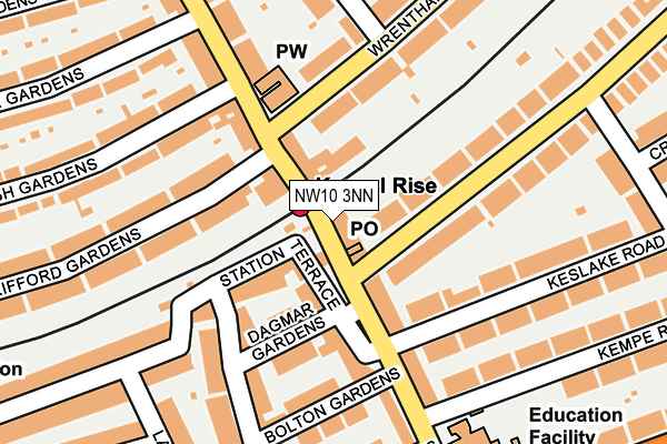 NW10 3NN map - OS OpenMap – Local (Ordnance Survey)