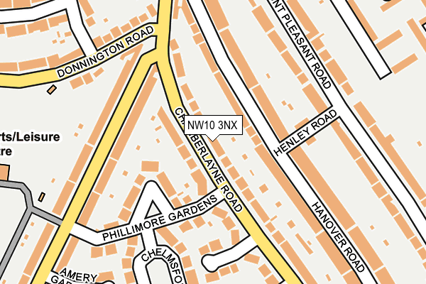 NW10 3NX map - OS OpenMap – Local (Ordnance Survey)