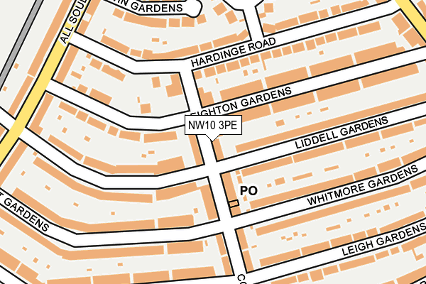NW10 3PE map - OS OpenMap – Local (Ordnance Survey)