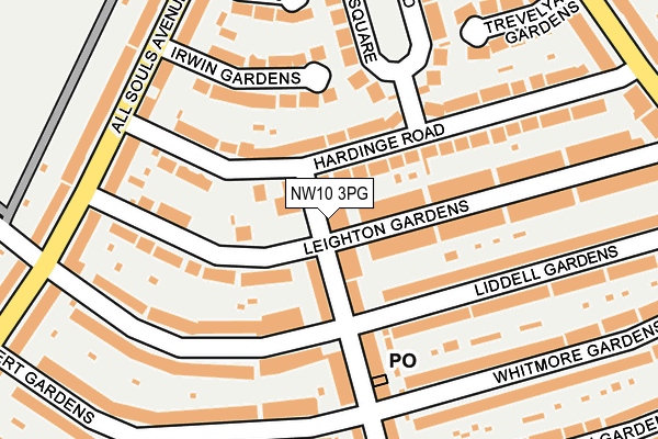 NW10 3PG map - OS OpenMap – Local (Ordnance Survey)