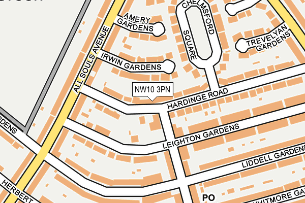 NW10 3PN map - OS OpenMap – Local (Ordnance Survey)