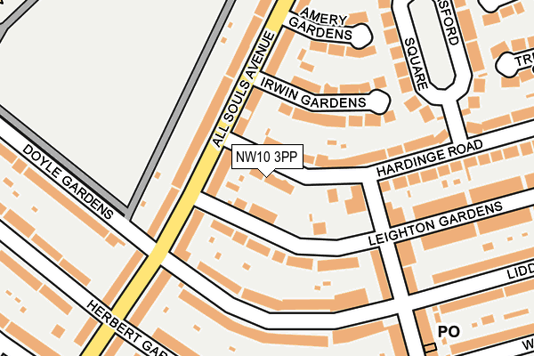 NW10 3PP map - OS OpenMap – Local (Ordnance Survey)