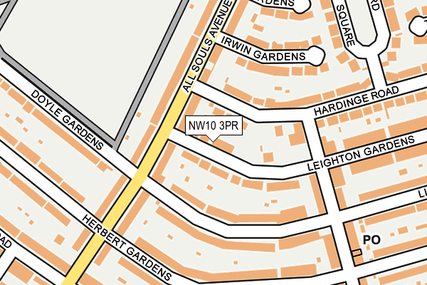 NW10 3PR map - OS OpenMap – Local (Ordnance Survey)