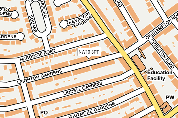 NW10 3PT map - OS OpenMap – Local (Ordnance Survey)