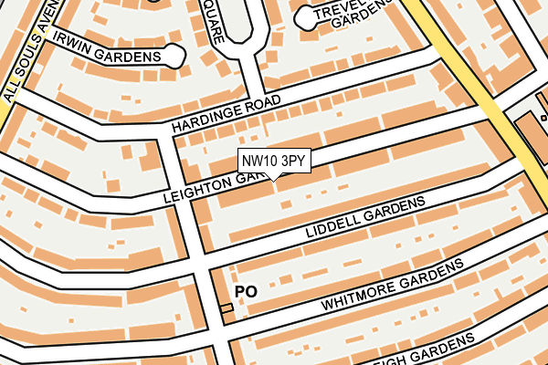 NW10 3PY map - OS OpenMap – Local (Ordnance Survey)