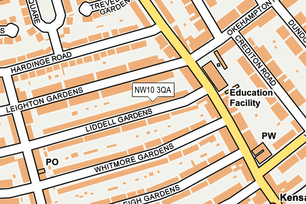 NW10 3QA map - OS OpenMap – Local (Ordnance Survey)