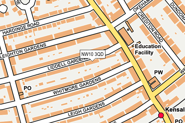 NW10 3QD map - OS OpenMap – Local (Ordnance Survey)
