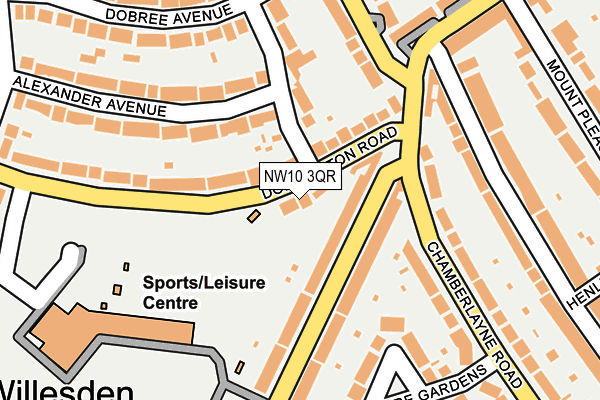 NW10 3QR map - OS OpenMap – Local (Ordnance Survey)