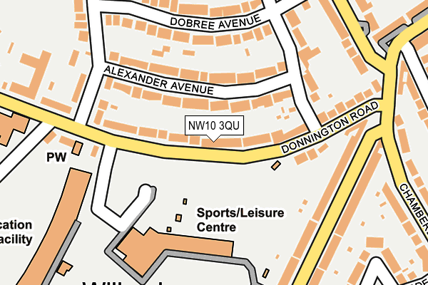 NW10 3QU map - OS OpenMap – Local (Ordnance Survey)
