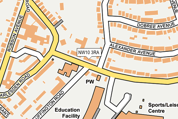 NW10 3RA map - OS OpenMap – Local (Ordnance Survey)