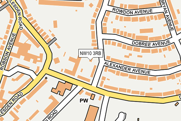 NW10 3RB map - OS OpenMap – Local (Ordnance Survey)